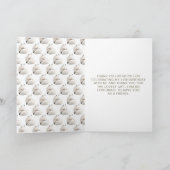 Cute Winter Arctic Wolf Birthday Party サンキューカード (内部)