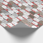 Cute winter bears seamless holiday pattern ラッピングペーパー (角)