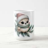 Cute winter cozy bird Mug コーヒーマグカップ (中央)