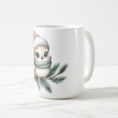 Cute winter cozy bird Mug コーヒーマグカップ (正面右)