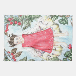 Cute Winter Fairy Kitchen Towel キッチンタオル