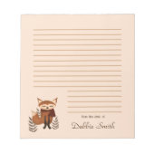 Cute Winter Fox Notepad ノートパッド (正面)
