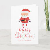 Cute Winter Friendsサンタクロース非写真 シーズンカード (正面)
