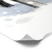 Cute Winter Girl Feeding Birds Nursery Wall Art  ポスター (角)