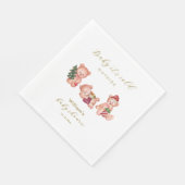 Cute Winter It's Cold Outside Bear Baby Shower  スタンダードランチョンナプキン (角)