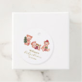 Cute Winter It's Cold Outside Bear Baby Shower  フェイバータグ (インサイチュ)