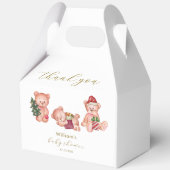 Cute Winter It's Cold Outside Bear Baby Shower  フェイバーボックス (裏面)