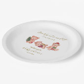 Cute Winter It's Cold Outside Bear Baby Shower ペーパープレート (アングル)