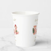 Cute Winter It's Cold Outside Bear Baby Shower  紙コップ (左)