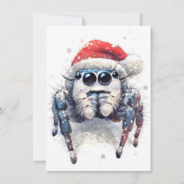 Cute Winter Jumping Spider Christmas Cards シーズンカード