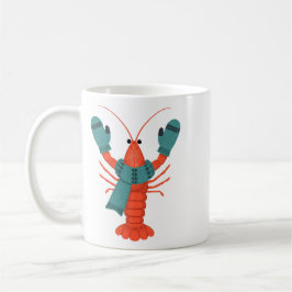 Cute Winter Lobster Holiday コーヒーマグカップ