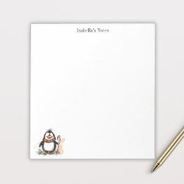 Cute Winter Penguin Sketch Illustration ノートパッド