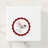 Cute Winter Penguin Snowman Baby Shower  フェイバータグ (インサイチュ)