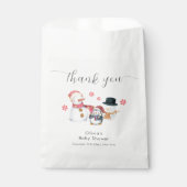 Cute Winter Penguin Snowman Baby Shower  フェイバーバッグ (正面)