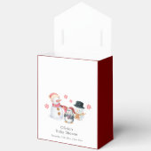Cute Winter Penguin Snowman Baby Shower  フェイバーボックス (見開き)