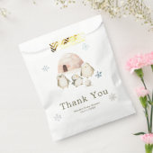 Cute Winter Penguins Baby Shower フェイバーバッグ (封をした状態)