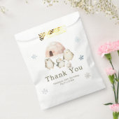 Cute Winter Penguins Birthday Party フェイバーバッグ (封をした状態)