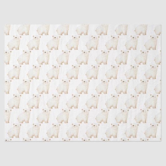 Cute Winter Polar Bears 薄葉紙 (正面)