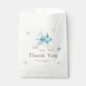 Cute Winter Polar Bears Baby Shower フェイバーバッグ (正面)