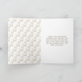 Cute Winter Polar Bears Birthday Party カード (内部)