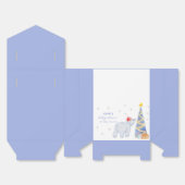 Cute Winter Santa Polar Bear Baby Shower  フェイバーボックス (見開き)