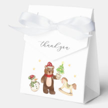 Cute Winter Teddy Bear Snowman Baby Shower