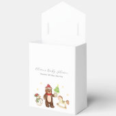 Cute Winter Teddy Bear Snowman Baby Shower フェイバーボックス (見開き)