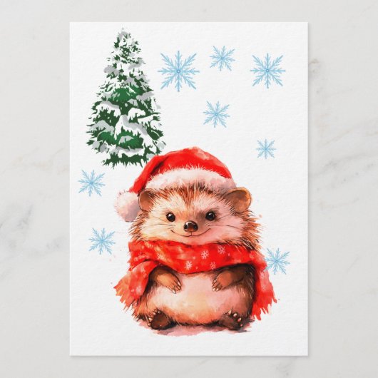 Cute Winter Woodland Animal Birthday Invitation -  招待状 (正面)