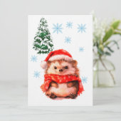 Cute Winter Woodland Animal Birthday Invitation -  招待状 (スタンド正面)