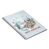 Cute Winter Woodland Animals Journal ノートブック (右側)