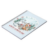 Cute Winter Woodland Animals Journal ノートブック (左側)