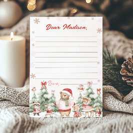 Cute Winter Woodland Birthday Time Capsule Card サンキューカード