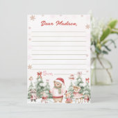 Cute Winter Woodland Birthday Time Capsule Card サンキューカード (スタンド正面)