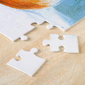 Cute Winter Woodland Snowman Foxes ジグソーパズル (側面)