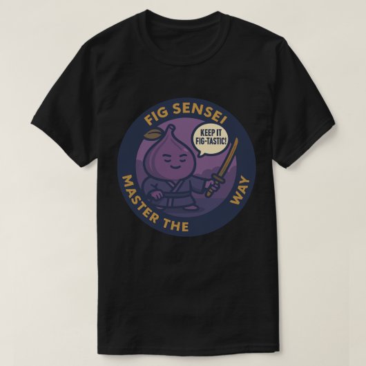 Cute Wisdom Fig Japanese Sensei Tシャツ (デザイン正面)