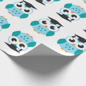 Cute wise owl ラッピングペーパー (角)