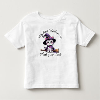 Cute Witch Cat – Kawaii Halloween Toddler Shirt トドラーTシャツ