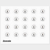 Cute Witch Create Your Own Magic Whimsical Sticker ラウンドシール (シート)