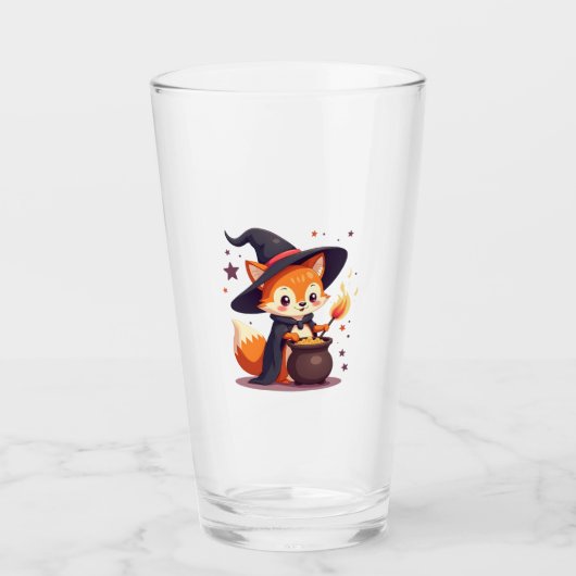 Cute Witch Fox � Magical Halloween Animal Tee タンブラーグラス (正面)