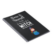 Cute Witch Gifts Funny Typography Humor Quote ノートブック (右側)