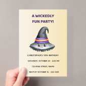 Cute Witch Hat Halloween Acrylic Invitation アクリル招待状 (インサイチュ (ポータブル))
