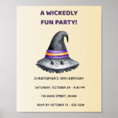 Cute Witch Hat Halloween Poster ポスター (正面)