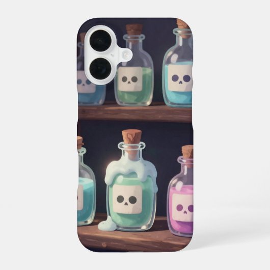 Cute Witch Potion Phone Case iPhone 16ケース (裏面)