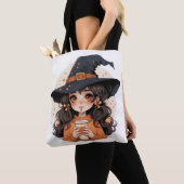 Cute Witch Tote Bag | Cozy Autumn Aesthetic Hall トートバッグ (クローズアップ)