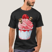 Cute  with  Motif Ice Cream Tシャツ (正面)