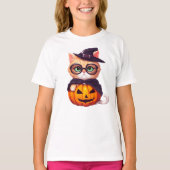 Cute Wizard potter kitty  Tシャツ (正面)