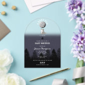 Cute Wolf Baby Pup and Mom Woodland Baby Shower アクリル招待状 (インサイチュ (ウェディング))