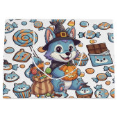 Cute Wolf Pack Halloween ラージペーパーバッグ (正面)
