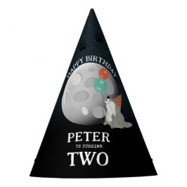 Cute Wolf Pack Woodland Moon Howling Birthday パーティーハット