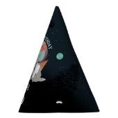 Cute Wolf Pack Woodland Moon Howling Birthday パーティーハット (右)